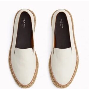 Rag and Bone Cairo Women's White Leather Slip-On Shoes